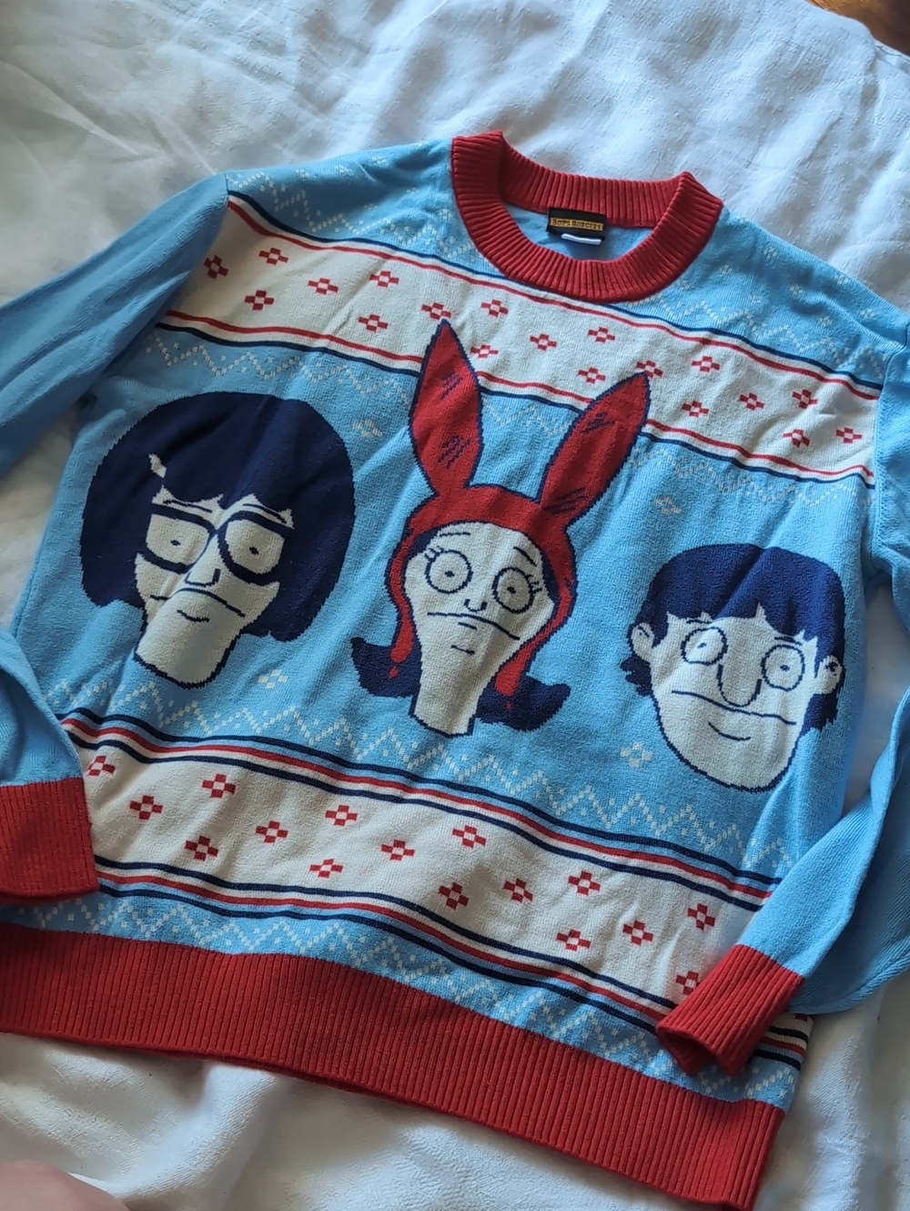 Bobs Burgers Light Blue Crewneck Sweater